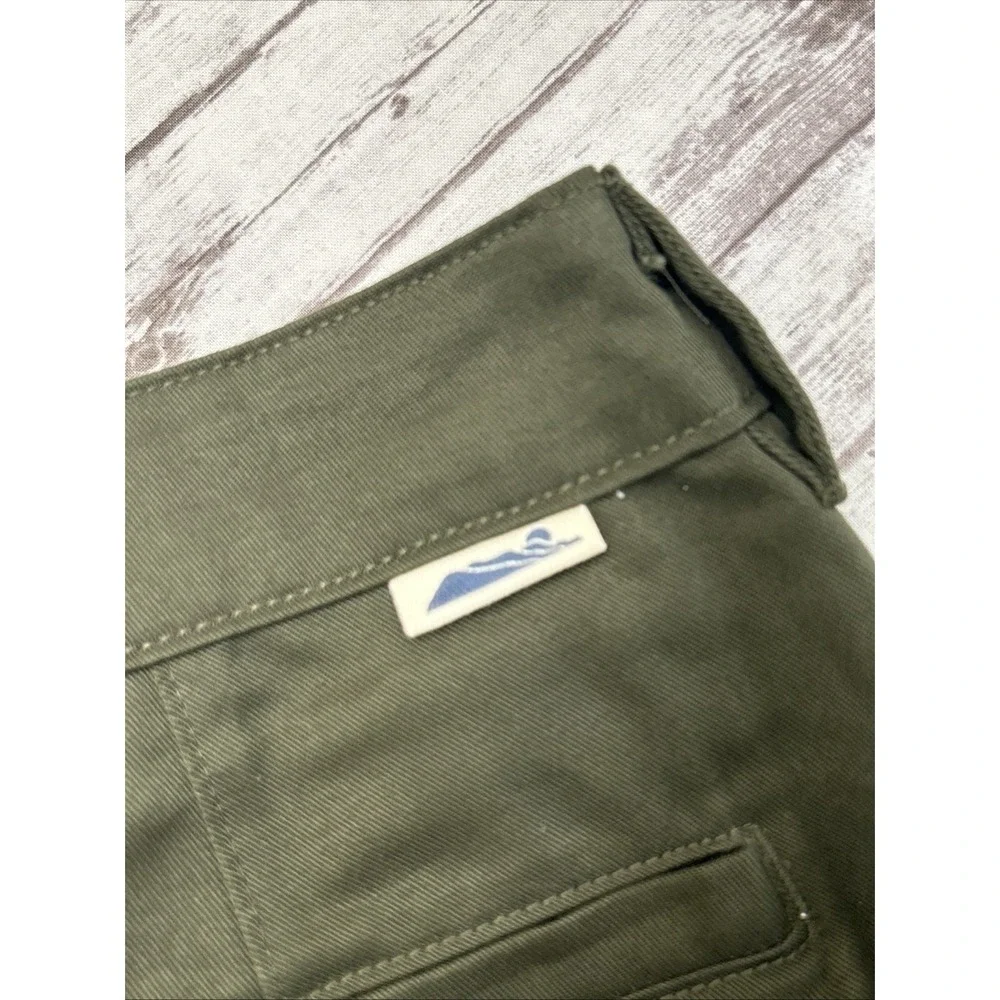 Edgevale Pants Mens 32x28 Green Canvas Chino USA Made Workwear Outdoor Utility